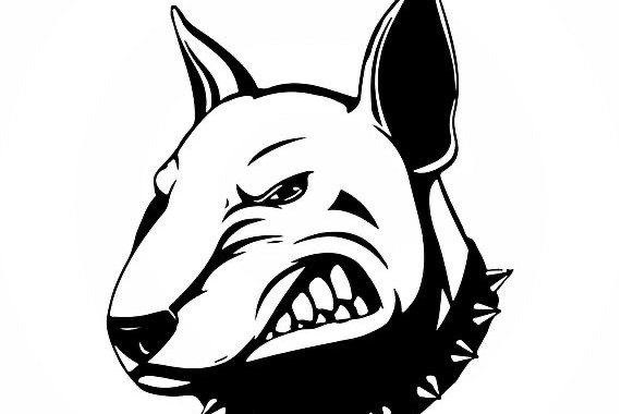 bullterrier tetoválás minta