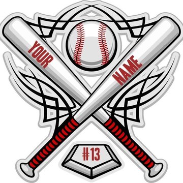 Baseball tetoválás minta
