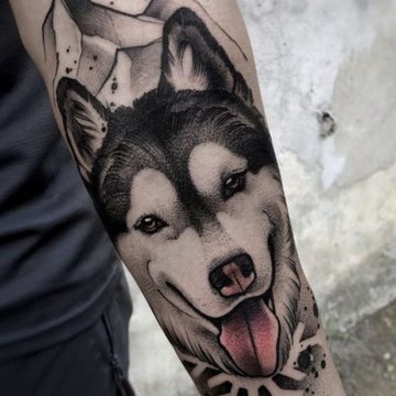 "Husky" tetoválási vázlatok