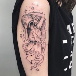 Vízöntő csillagjegy tetoválás