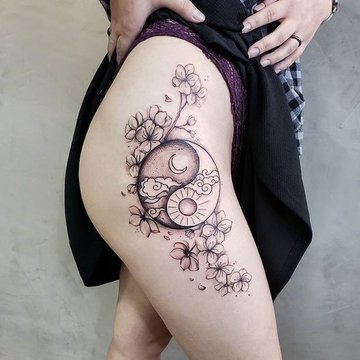 Yin yang tetoválás minták