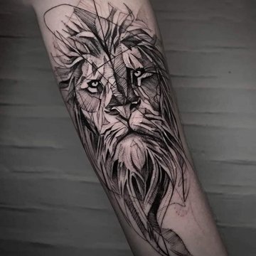 Oroszlán csillagjegy tetoválás
