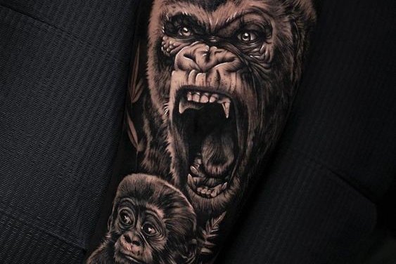 Gorilla tetoválási vázlatok