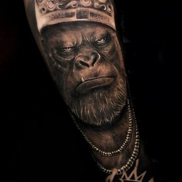 Gorilla tetoválási vázlatok