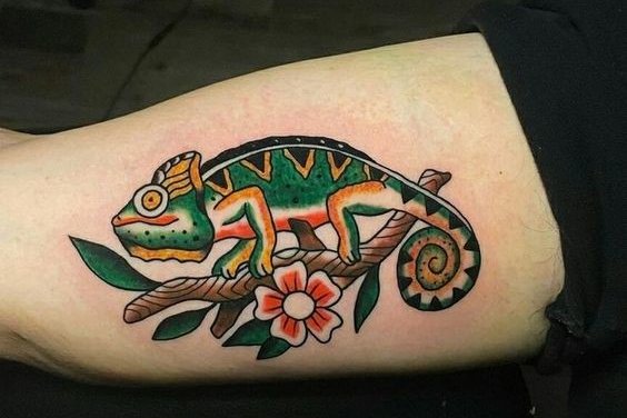"Kaméleon" tetoválási vázlatok