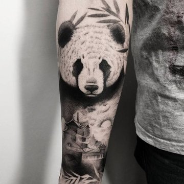 Panda tetoválási