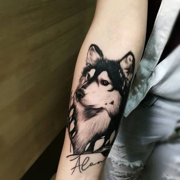"Husky" tetoválási vázlatok