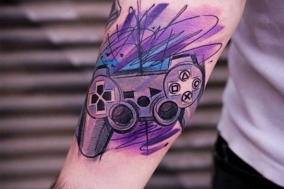 Joystick tetoválási vázlat