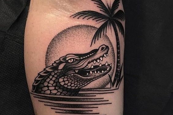 Krokodil tetoválás minták