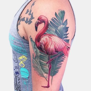 Flamingó tetoválási vázlatok