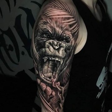 Gorilla tetoválási vázlatok