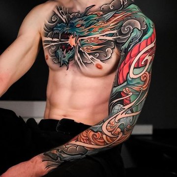 "Japán" tetoválási vázlatok