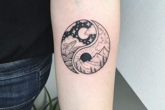 Yin yang tetoválás minták