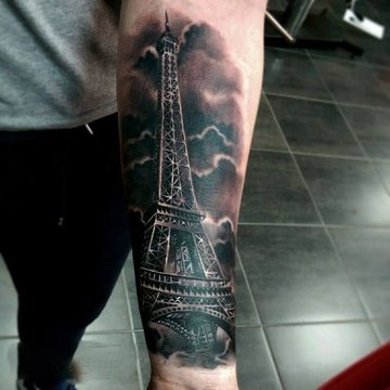 "Eiffel-torony" tetoválási vázlatok