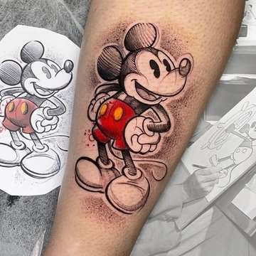 Mickey Mouse tetoválás minták