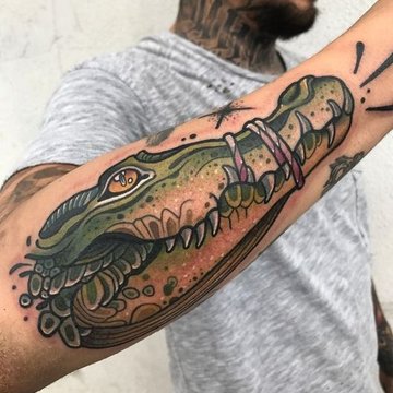 Krokodil tetoválás minták