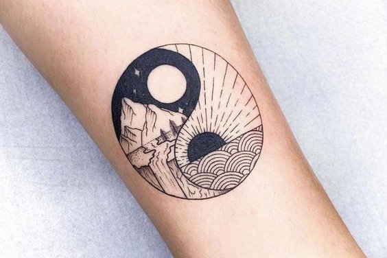 Yin yang tetoválás minták