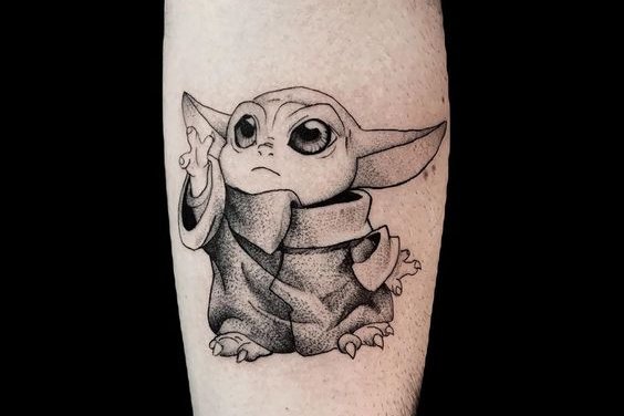 Yoda tetoválási vázlat
