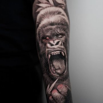 Gorilla tetoválási vázlatok