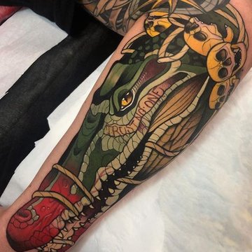 Krokodil tetoválás minták
