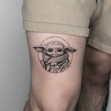 Yoda tetoválási vázlat