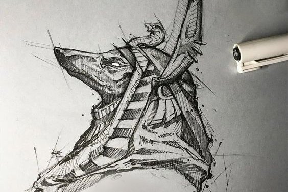 Sketch style tetoválás vázlatok