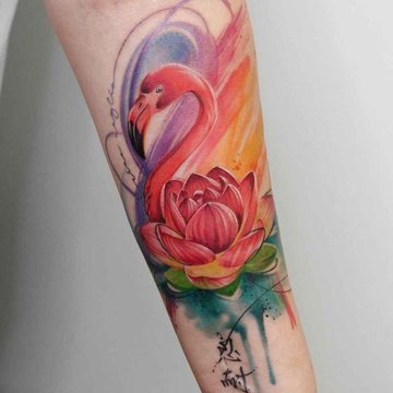 Flamingó tetoválási vázlatok
