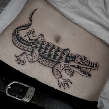 Krokodil tetoválás minták