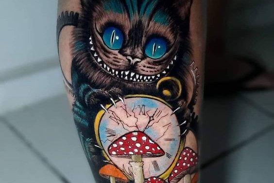 Cheshire macska tetoválási vázlatok