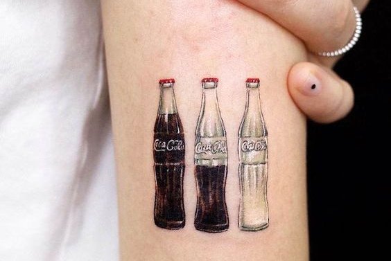 Coca Cola tetoválási vázlat