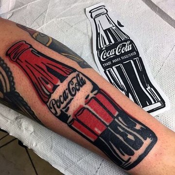 Coca Cola tetoválási vázlat