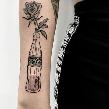 Coca Cola tetoválási vázlat