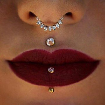 felső ajak piercing